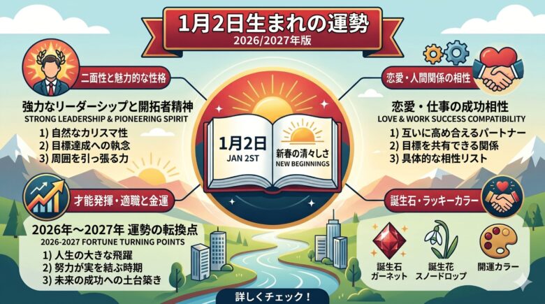 1月2日生まれの運勢を徹底解説！性格・相性・適職のすべて