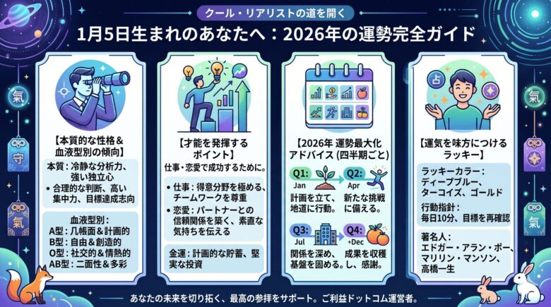 1月5日生まれの運勢と2026年の展望