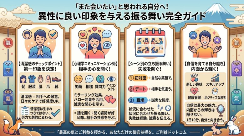 異性に良い印象を与える方法とは？即実践できる自分磨きと心理テクニック