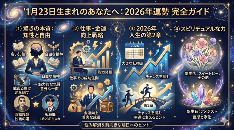 1月23日生まれの運勢と本質的な性格の秘密