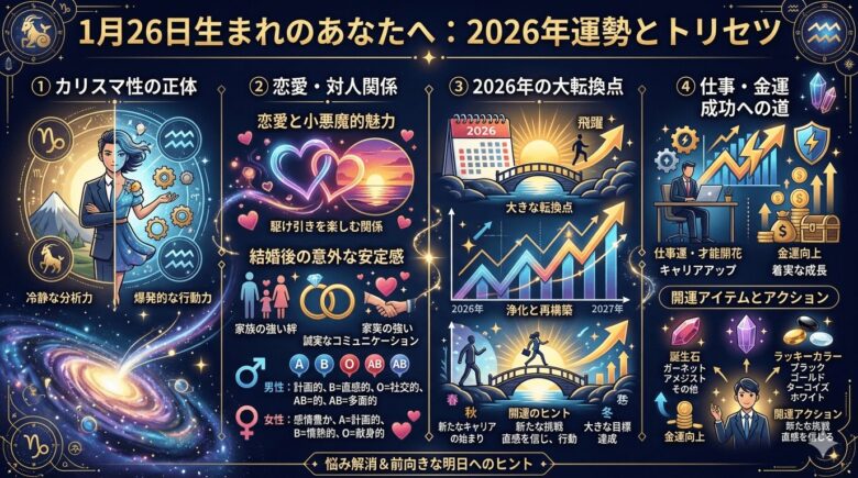 1月26日生まれの運勢完全ガイド！2026年の運気と性格を解説