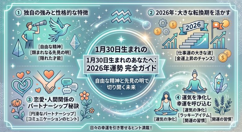 1月30日生まれの運勢と性格の徹底分析