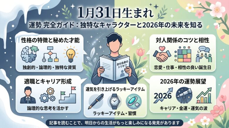 1月31日生まれの運勢は？性格・相性から2026年の展望まで解説