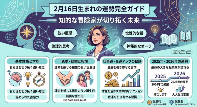 2月16日生まれの運勢と才能を徹底解説