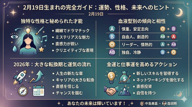 2月19日生まれの運勢と基本性格を徹底解説
