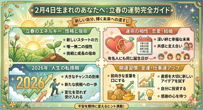 2月4日生まれの運勢を徹底解説！性格・相性から2026年の行方まで