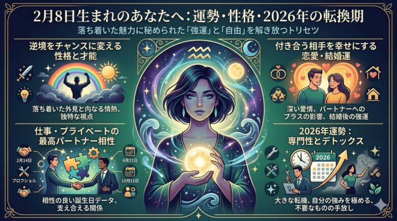 2月8日生まれの運勢と本質的な性格の解析