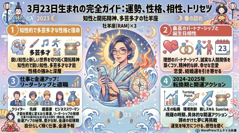 3月23日生まれの運勢と性格は？これからの展望も解説