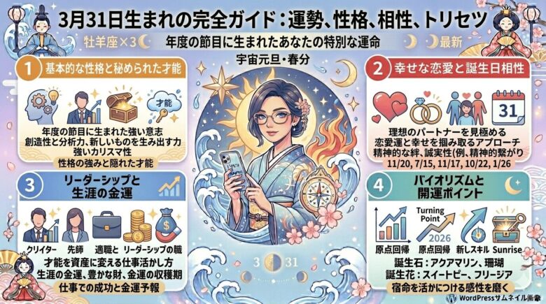 3月31日生まれの運勢を徹底解説！性格や恋愛・相性も網羅