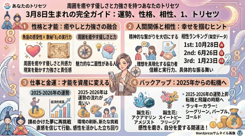 3月8日生まれの運勢を解析！性格や才能の強み