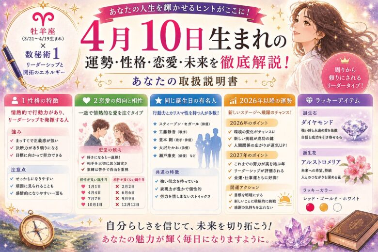 4月10日生まれの運勢と基本性格