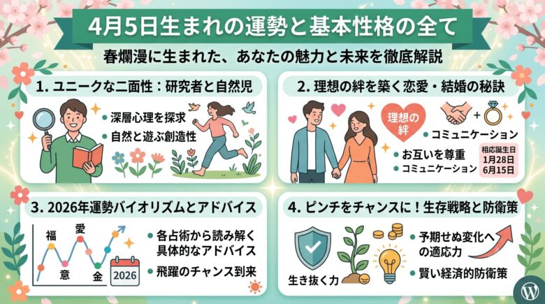 4月5日生まれの運勢を徹底解説！性格や相性、2026年の傾向まで