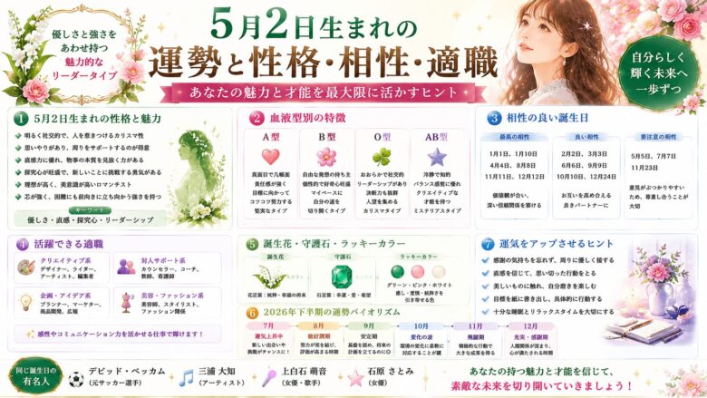 5月2日生まれの運勢を徹底解説！性格・適職・2026年の未来予想図